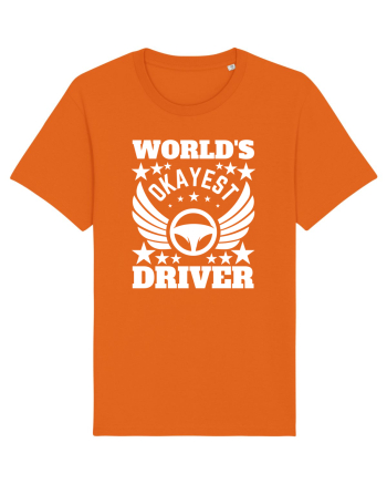 World'S Okayest Driver Bright Orange