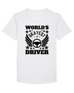 World'S Okayest Driver Tricou mânecă scurtă guler larg Bărbat Skater