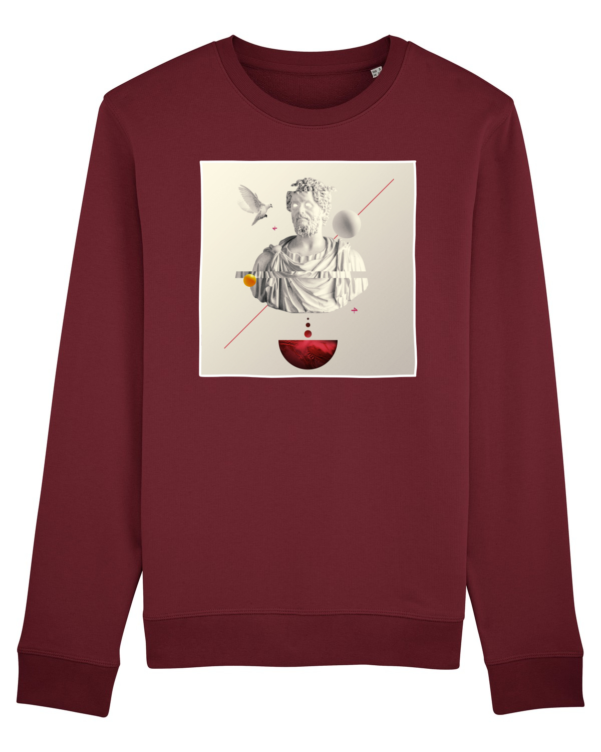 Bluză mânecă lungă Unisex Rise Burgundy