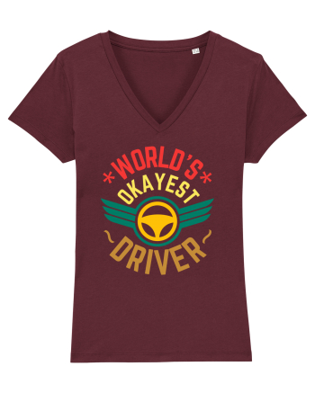 World'S Okayest Driver Burgundy