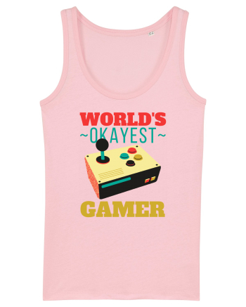 World's Okayest Gamer Cotton Pink