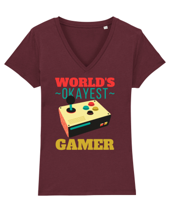 World's Okayest Gamer Burgundy
