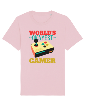 World's Okayest Gamer Cotton Pink