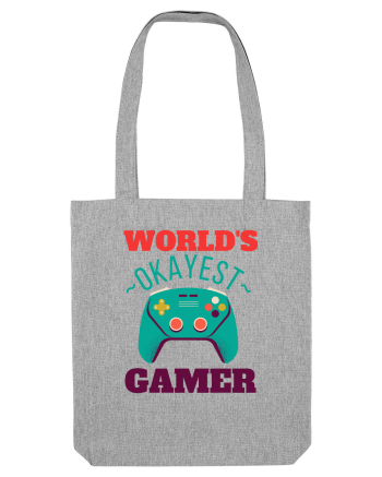 World's Okayest Gamer Heather Grey