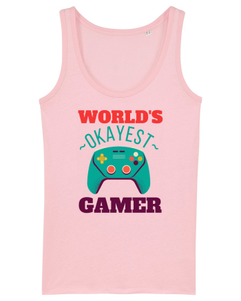 World's Okayest Gamer Cotton Pink
