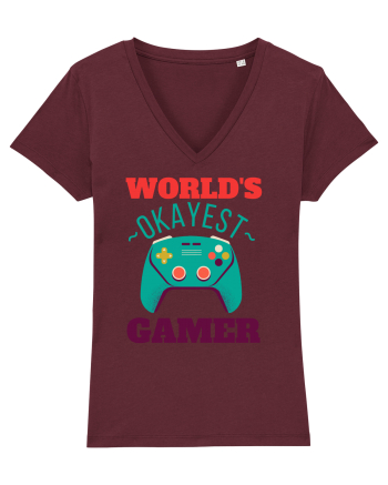 World's Okayest Gamer Burgundy