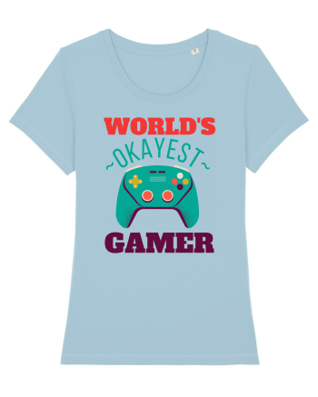 World's Okayest Gamer Sky Blue