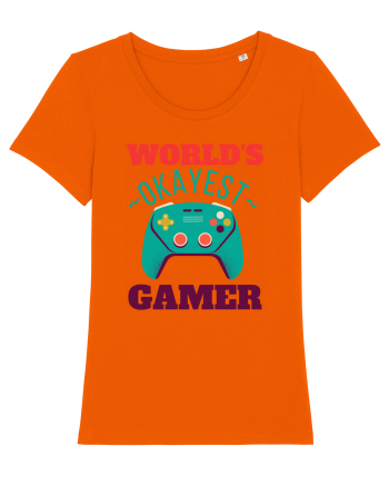 World's Okayest Gamer Bright Orange