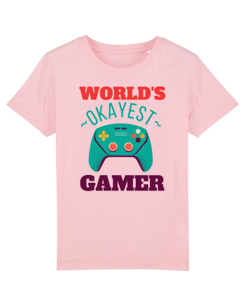 World's Okayest Gamer Cotton Pink