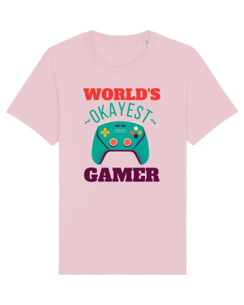 World's Okayest Gamer Cotton Pink