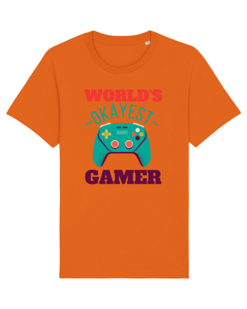 World's Okayest Gamer Bright Orange