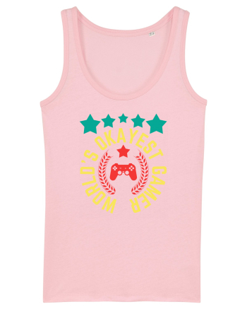 World's Okayest Gamer Cotton Pink