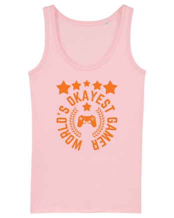 World's Okayest Gamer Cotton Pink
