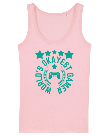 World's Okayest Gamer Cotton Pink