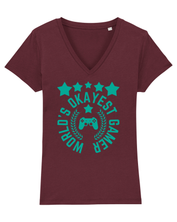World's Okayest Gamer Burgundy