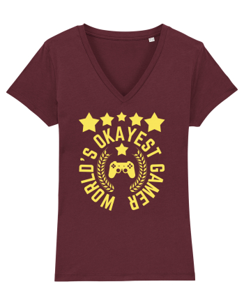 World's Okayest Gamer Burgundy