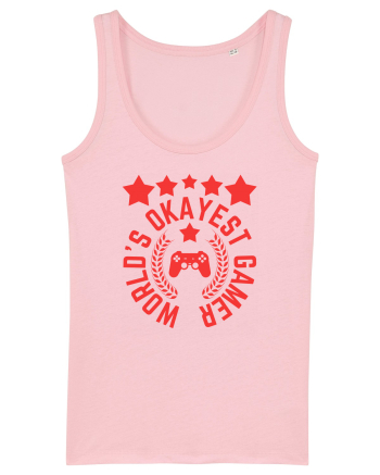 World's Okayest Gamer Cotton Pink