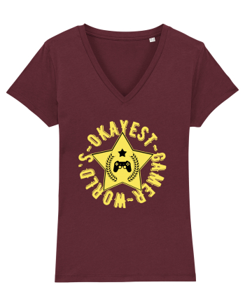 World's Okayest Gamer Burgundy