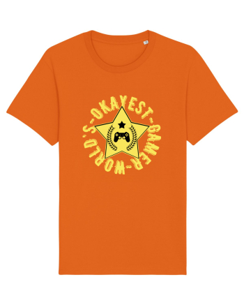 World's Okayest Gamer Bright Orange