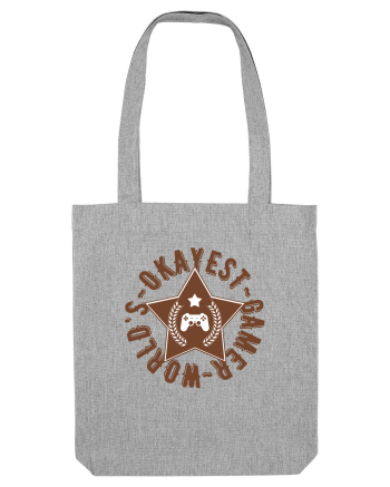 World's Okayest Gamer Heather Grey