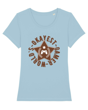 World's Okayest Gamer Sky Blue