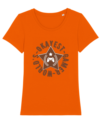 World's Okayest Gamer Bright Orange