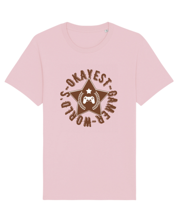 World's Okayest Gamer Cotton Pink