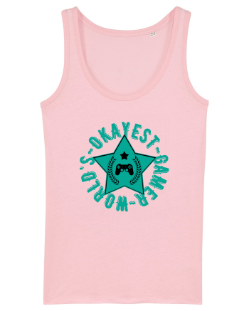 World's Okayest Gamer Cotton Pink