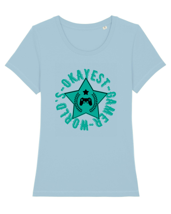 World's Okayest Gamer Sky Blue