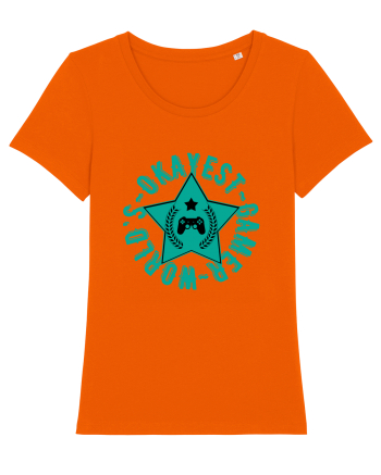 World's Okayest Gamer Bright Orange
