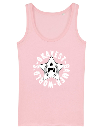World's Okayest Gamer Cotton Pink