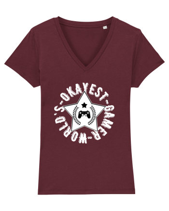 World's Okayest Gamer Burgundy