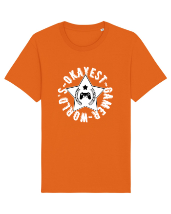 World's Okayest Gamer Bright Orange