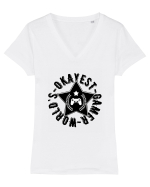 World's Okayest Gamer Tricou mânecă scurtă guler V Damă Evoker