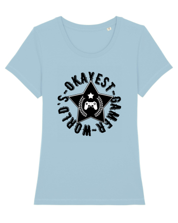 World's Okayest Gamer Sky Blue