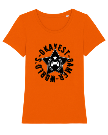World's Okayest Gamer Bright Orange