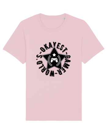 World's Okayest Gamer Cotton Pink