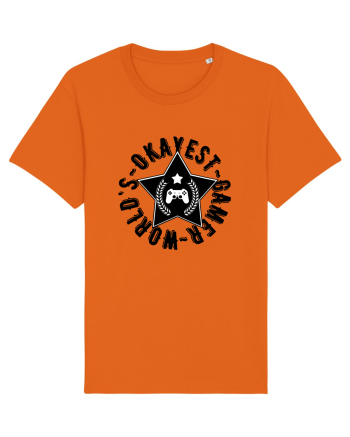 World's Okayest Gamer Bright Orange