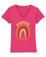 Kindness Wins Tricou mânecă scurtă guler V Damă Evoker
