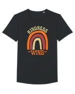 Kindness Wins Tricou mânecă scurtă guler larg Bărbat Skater