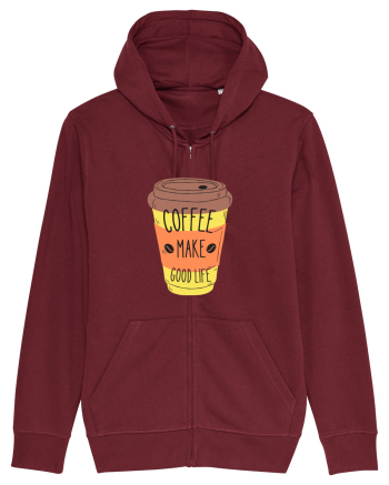Coffee Make Good Life  Burgundy
