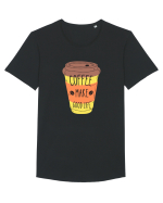 Coffee Make Good Life  Tricou mânecă scurtă guler larg Bărbat Skater