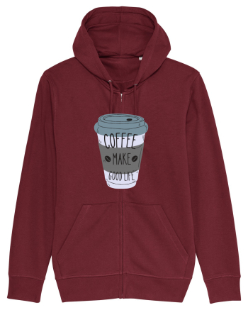 Coffee Make Good Life  Burgundy