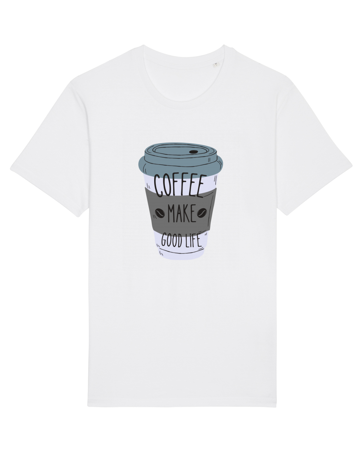 Tricou mânecă scurtă Unisex Rocker White