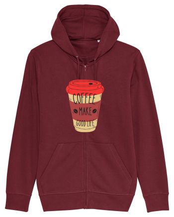 Coffee Make Good Life  Burgundy