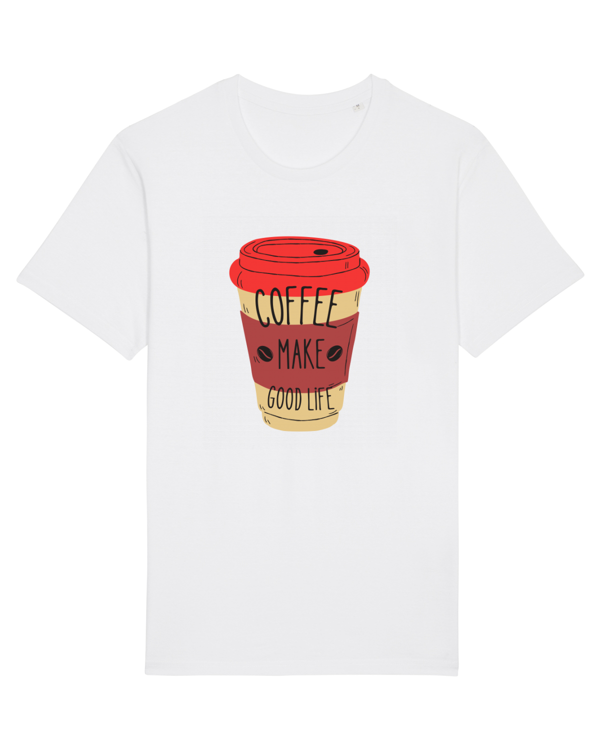 Tricou mânecă scurtă Unisex Rocker White