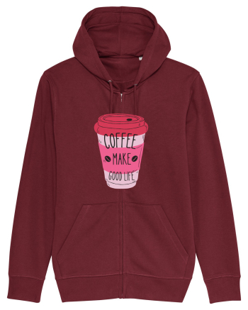Coffee Make Good Life  Burgundy