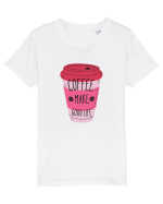 Coffee Make Good Life  Tricou mânecă scurtă  Copii Mini Creator