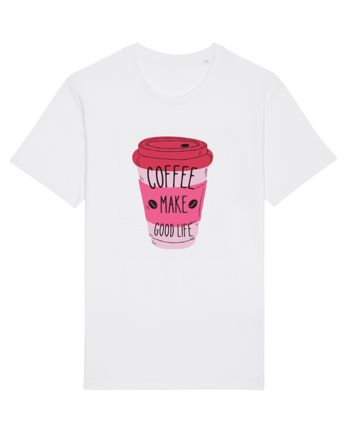Tricou mânecă scurtă Unisex Rocker White