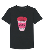 Coffee Make Good Life  Tricou mânecă scurtă guler larg Bărbat Skater